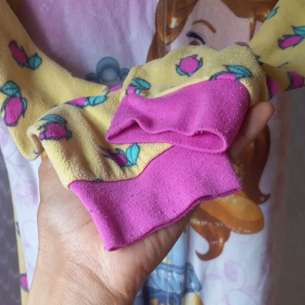Disney Girls Beauty & the Beast Belle Fleece Sleeper Size 10/12